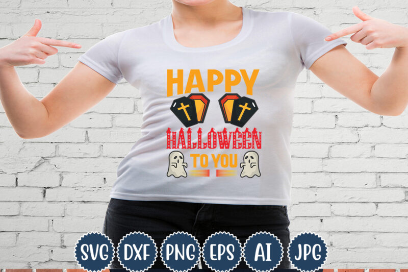 Halloween T-shirt Design, Happy Halloween To You, Matching Family Halloween Outfits, Girl’s Boy’s Halloween Shirt,