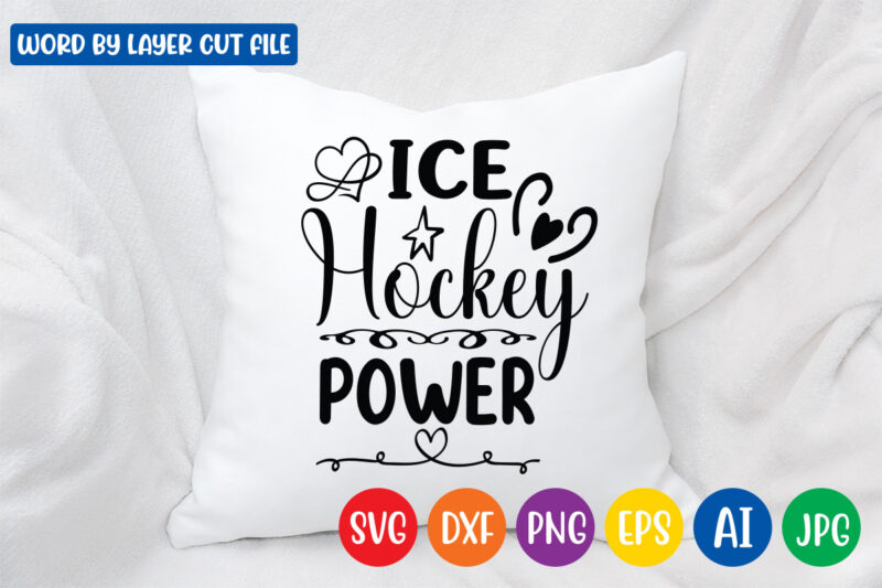 Ice Hockey Power SVG Vector T-shirt Design