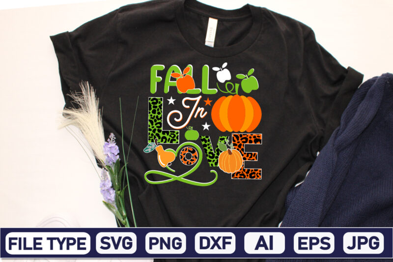 Fall In Love Sublimation PNG Design