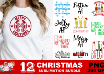 Christmas Jolly Merry Festive PNG Sublimation Design