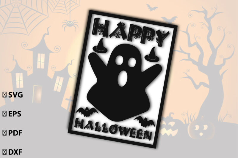 Happy Halloween Card Svg Bundle