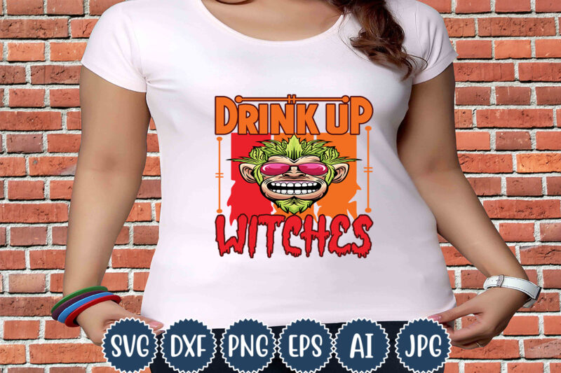 Halloween T-shirt Design, Drink Up Witches, Matching Family Halloween Outfits, Girl’s Boy’s Halloween Shirt,