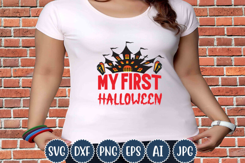 Halloween T-shirt Design, My First Halloween, Matching Family Halloween Outfits, Girl’s Boy’s Halloween Shirt,