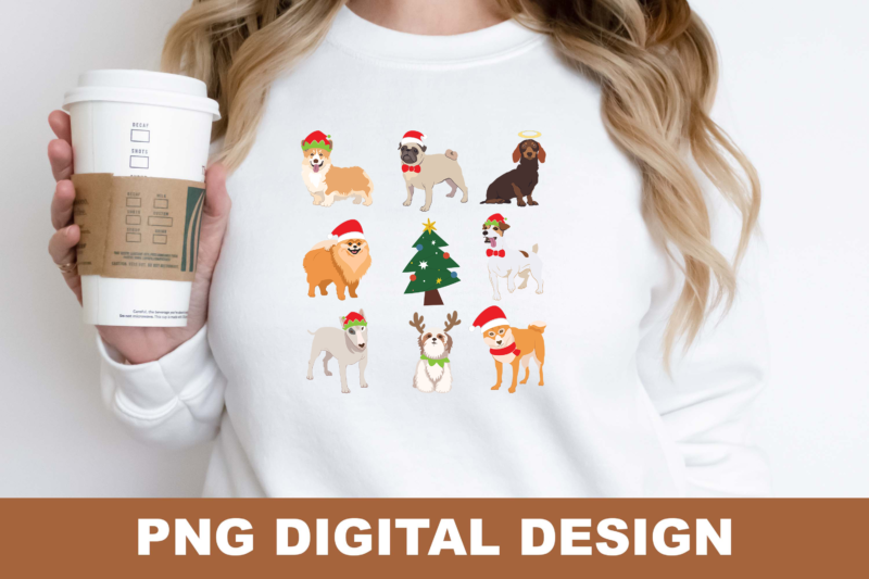 Love Christmas Santa Ho Ho Ho PNG Sublimation Design