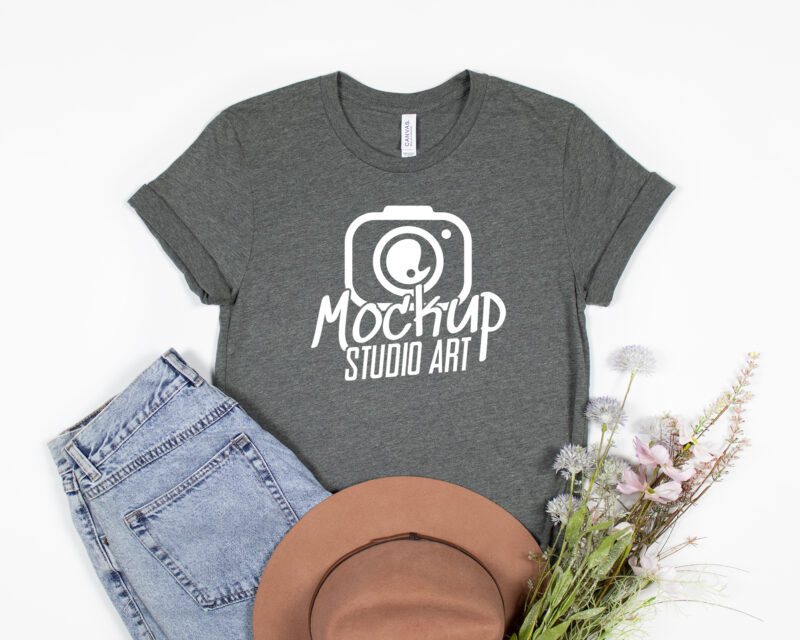 Bella Canvas 3001, T-shirt Mockups, Flat Lay Mockup, 90 Mockups