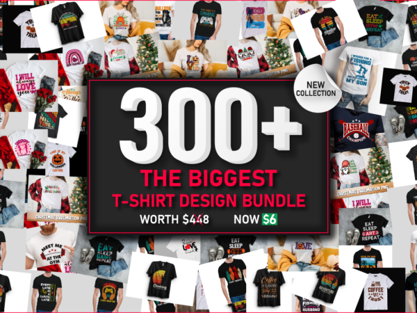 The biggest t-shirt design bundle