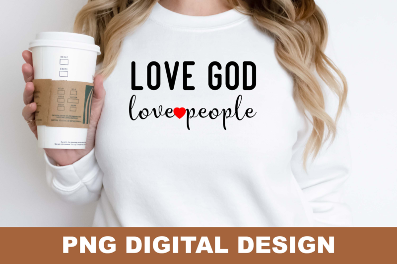 Christian Pray Love God PNG Sublimation Design