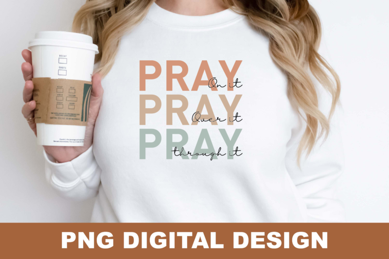 Christian Pray Jesus PNG Sublimation Design