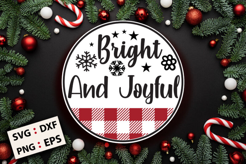 Christmas Round SVG Designs bundle