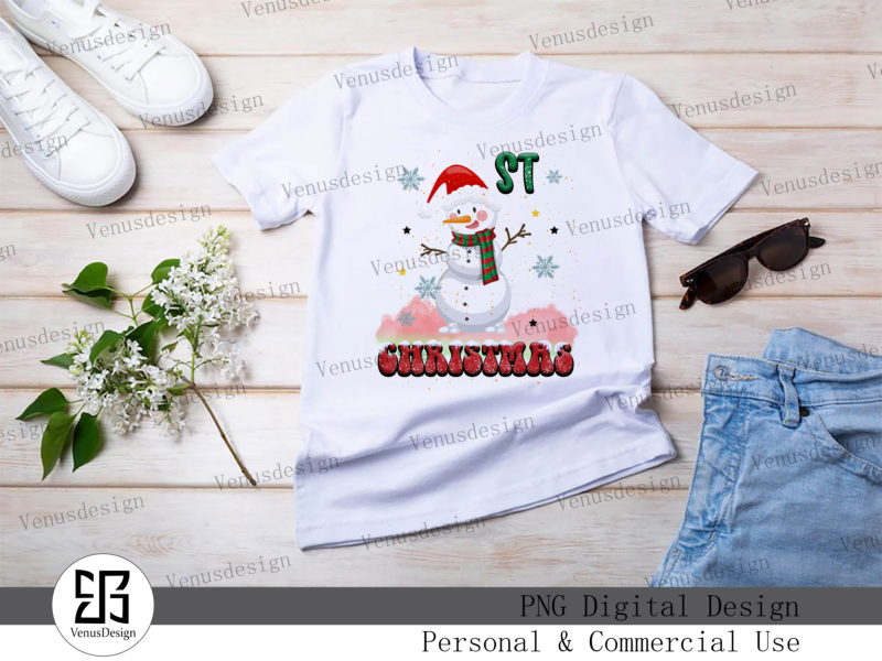 1st Winter With Snowman Sublimation