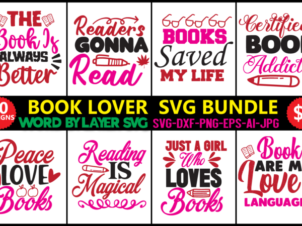 BOOKS SVG, BOOKS Svg Cut Files for Cricut, Book Svg Cut Files