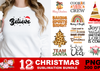 Merry Christmas Believe PNG Sublimation Design