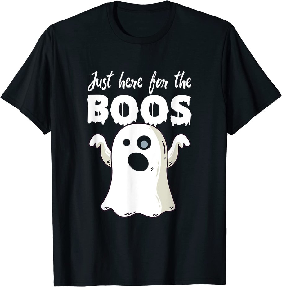 1Just Here For The Boos, Scary Boo Ghost Costume Halloween CL - Buy t ...