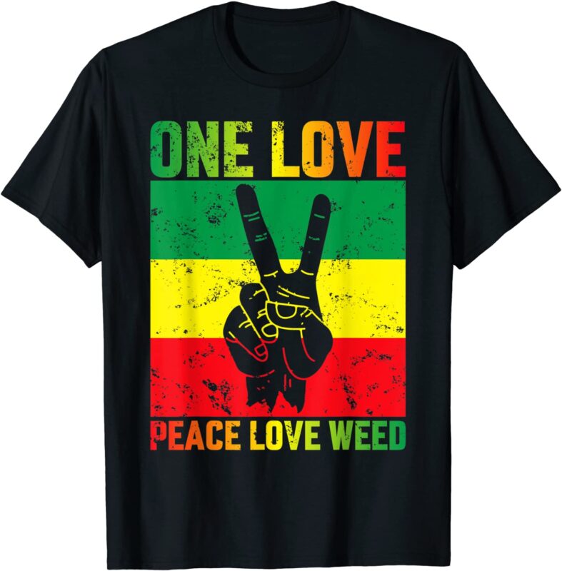 2 One Love Pride Jamaica Caribbean Rasta Vacation T-Shirt - Buy t-shirt ...