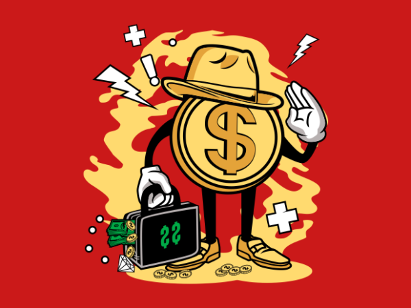 All about money t shirt vector