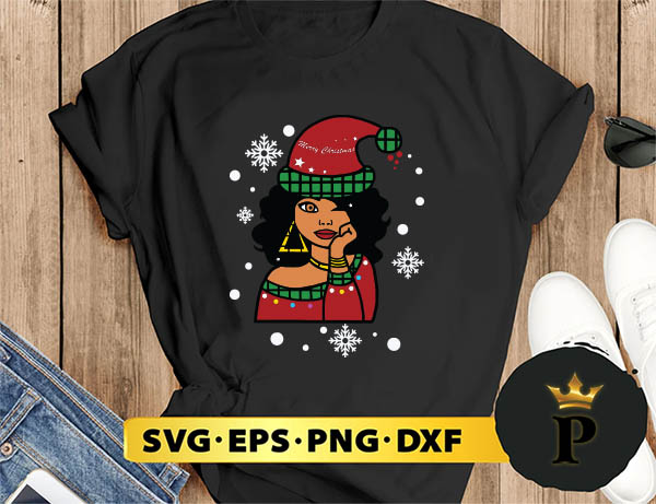 African American Christmas Santa Claus SVG,  Merry christmas SVG, Xmas SVG Digital Download