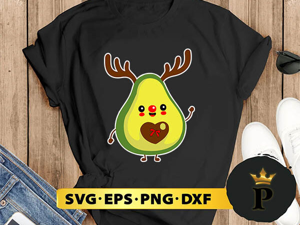 Avocado deer christmas svg, merry christmas svg, xmas svg digital download t shirt vector