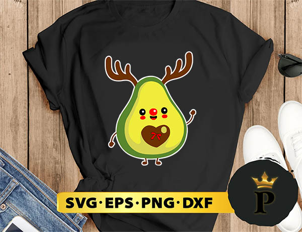 Avocado Deer Christmas SVG, Merry christmas SVG, Xmas SVG Digital Download