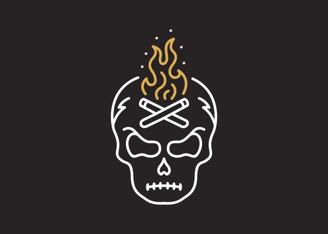 Campfire Skull - Buy t-shirt designs