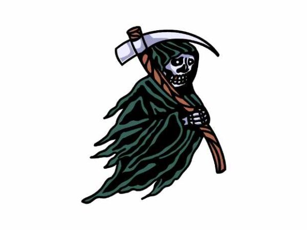 Grim reaper t shirt design template