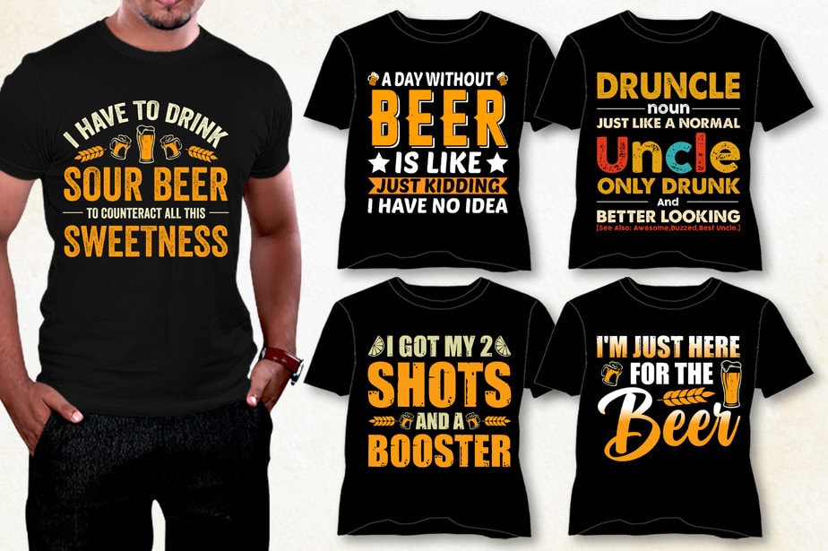 Beer T-Shirt Design Bundle - Buy t-shirt designs