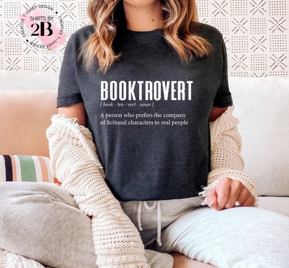 Booktrovert Shirt, Bookish Shirt, Bookworm Shirt, Librarian Shirt ...