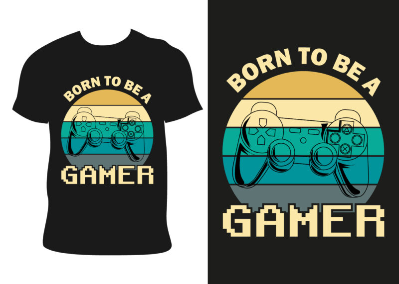 Best Gaming T Shirt design vector Illustration