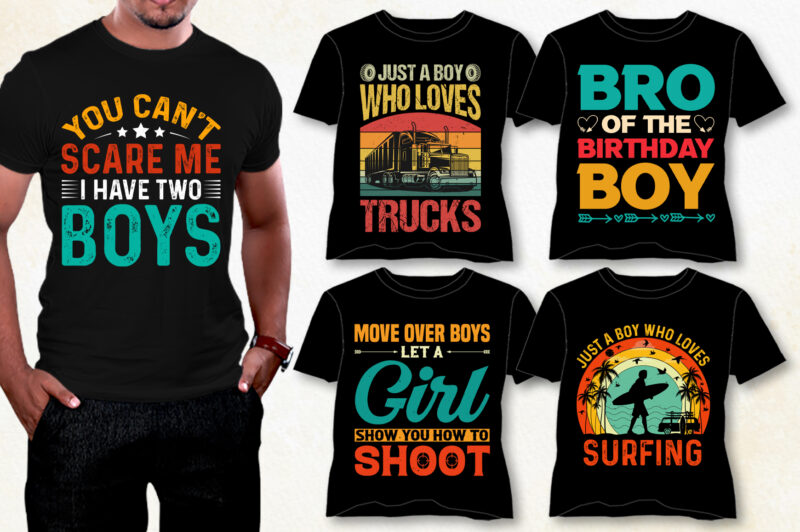 Boy T-Shirt Design Bundle