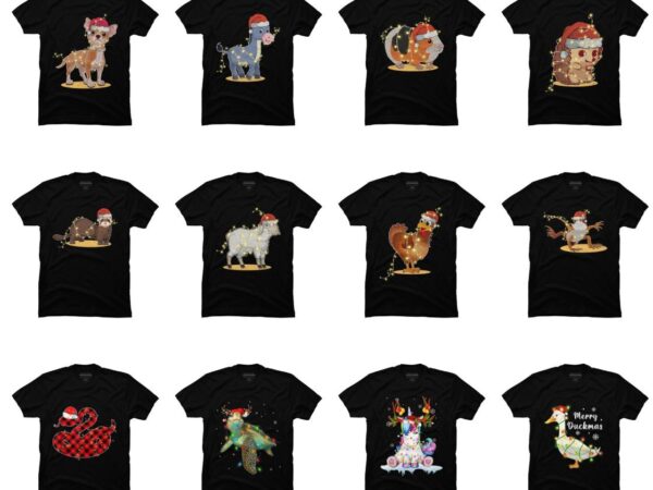 12 bundle christmas lights animal png tshirt design for commercial use part 2