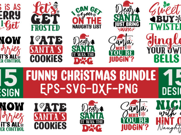 Funny christmas svg design bundle