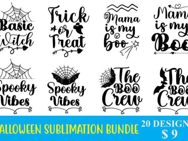 Halloween T-Shirt Design Bundle, Halloween SVG bundle By Rana Creative