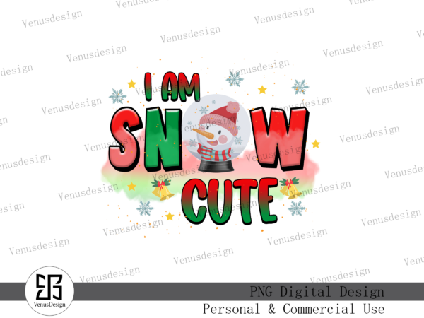 I am snow cute sublimation t shirt design for sale