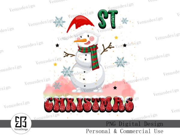 1st winter with snowman sublimation