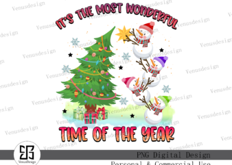 It’s The Most Wonderful Time Of The Year PNG t shirt design for sale