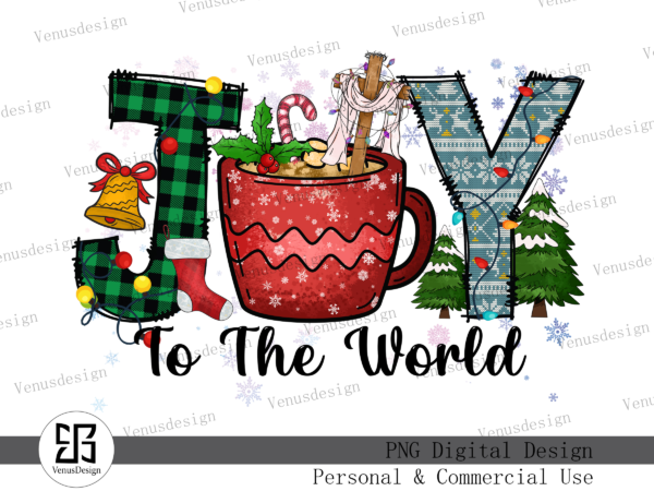 Joy to the world sublimation vector clipart