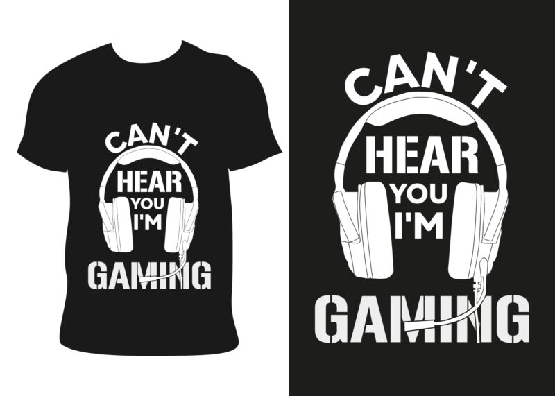 Best Gaming T Shirt design vector Illustration