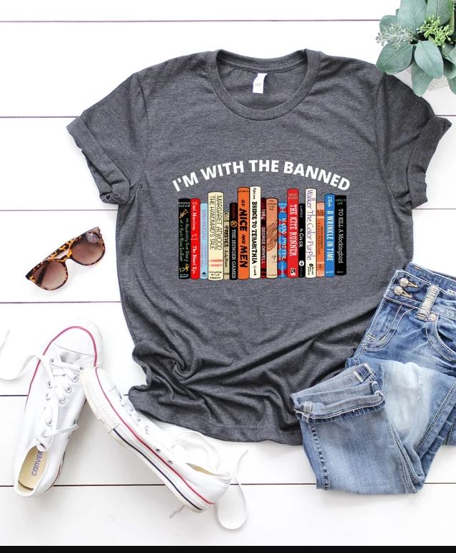 I'm With The Banned, Banned Books Shirt, Banned Books Sweatshirt ...