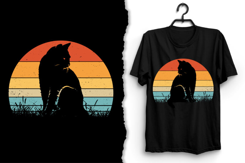 Retro Vintage Sunset T-Shirt Design Graphic