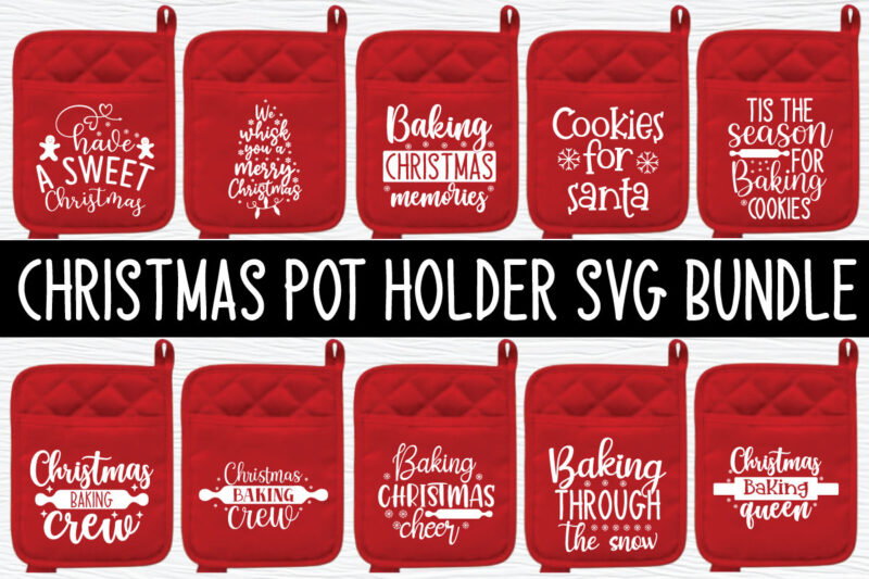 Christmas Pot Holder Svg Bundle