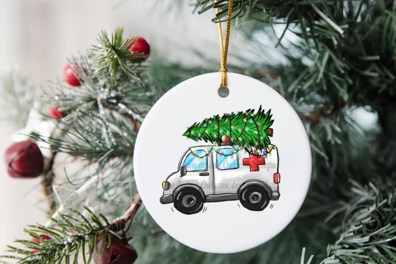 Christmas Tree On Car PNG Bundle