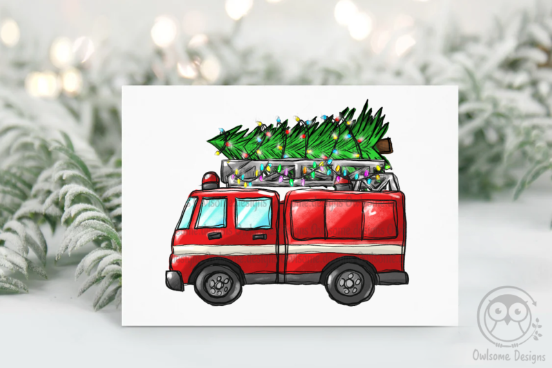 Christmas Tree On Car PNG Bundle