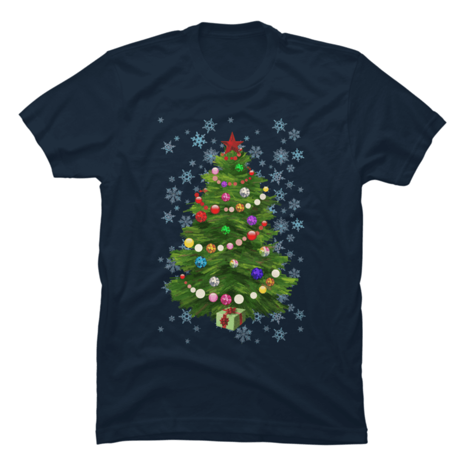 christmas-tree-with-red-star-and-snowflakes-buy-t-shirt-designs