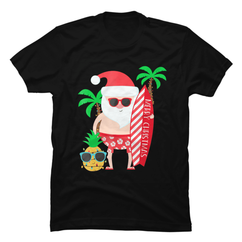 Christmas shirt Santa Surfing - Buy t-shirt designs