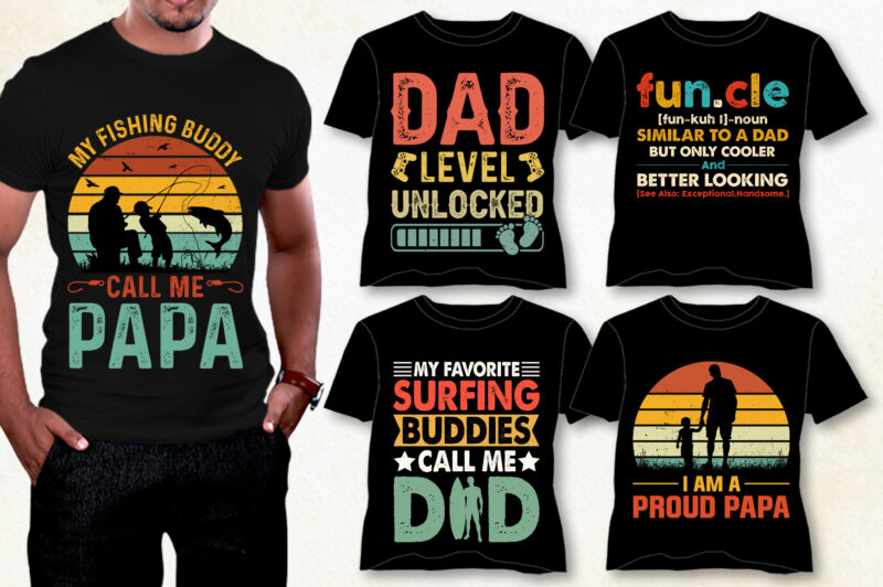 Dad Papa T-Shirt Design Bundle