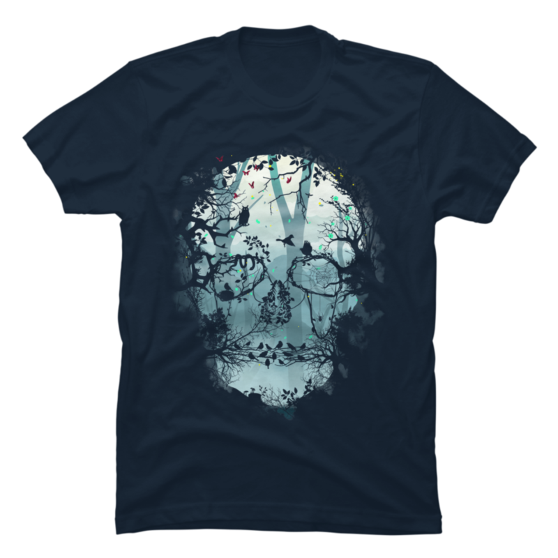 Dark Forest Skull - Buy t-shirt designs
