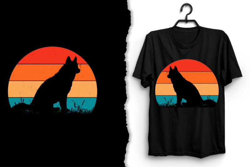 Retro Vintage Sunset T-Shirt Design Graphic