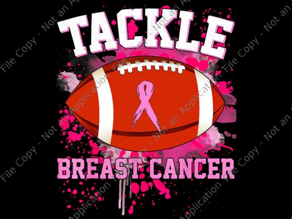 Tackle football pink ribbon breast cancer awareness png, tackle breast cancer png, football pink ribbon png, tackle football png t shirt designs for sale