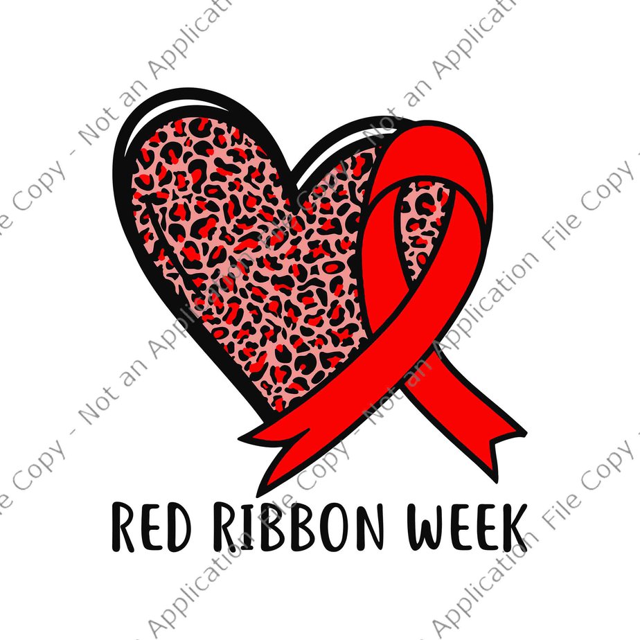 We Wear Red For Red Ribbon Week Awareness Svg, Red Ribbon Week Svg