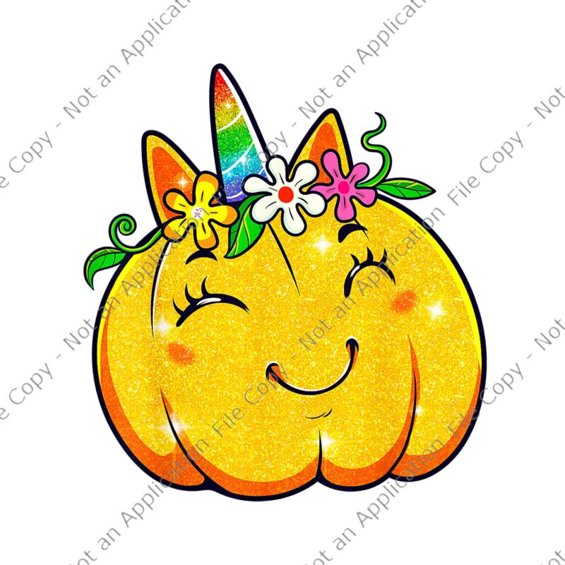 Unicorn Pumpkin Halloween Thanksgiving Png, Unicorn Pumpkin Png, Funny Unicorn Halloween Png, Unicorn Halloween