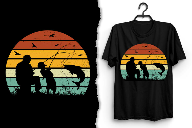 Retro Vintage Sunset T-Shirt Design Graphic